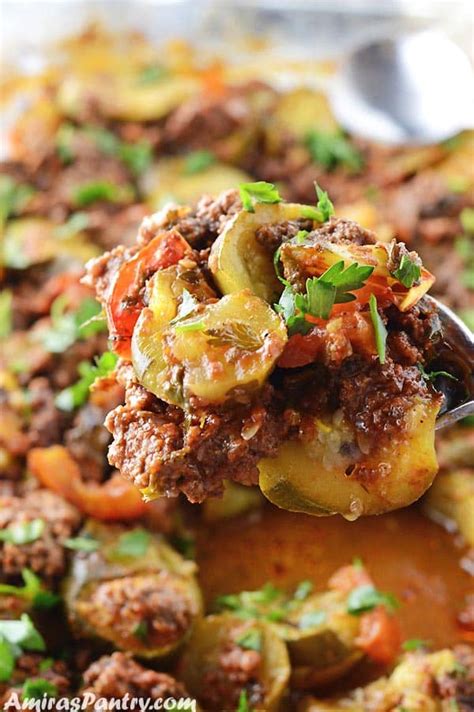 zucchini-casserole-with-dill-and-ground-beef image