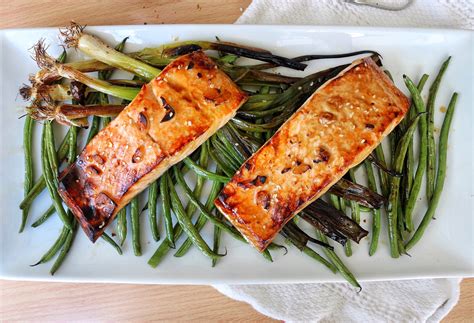 honey-sesame-broiled-salmon-with-scallions-the image