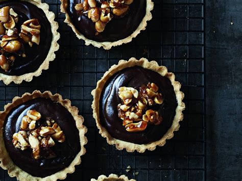 indulgent-mini-chocolate-tarts-with-peanut-brittle image