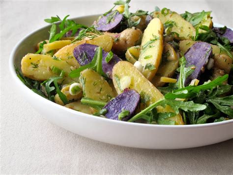 potato-salad-with-quick-preserved-lemon-and-arugula image