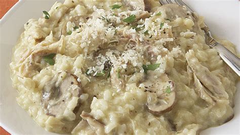 chicken-and-mushroom-risotto-recipe-finecooking image