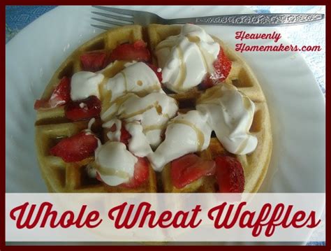 whole-wheat-waffles-with-blueberry-syrup-heavenly image