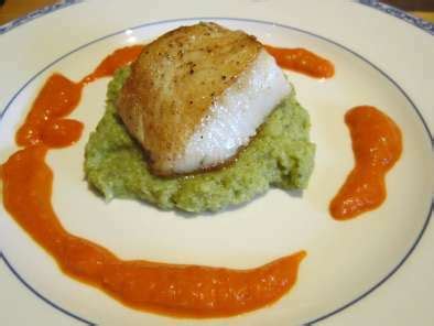 pan-fried-sea-bass-with-roasted-red-pepper-sauce-and image