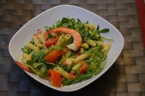 prawn-and-avocado-pasta-salad image