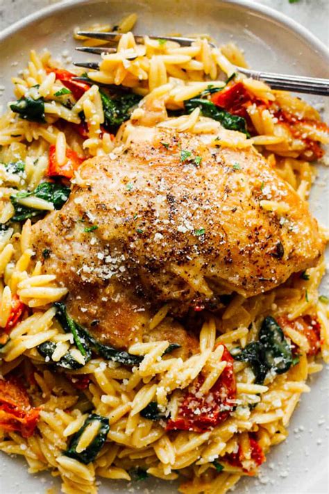 tuscan-chicken-and-orzo-easy-chicken image