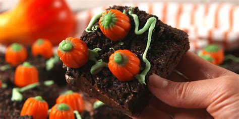 best-pumpkin-patch-brownies-recipe-delish image
