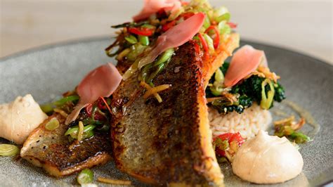 sea-bass-with-sizzled-ginger-chilli-spring-onions image