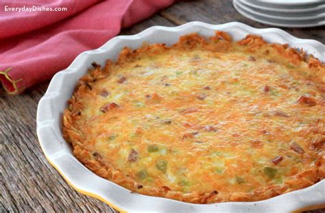easy-hash-brown-quiche-with-ham-recipe-everyday image