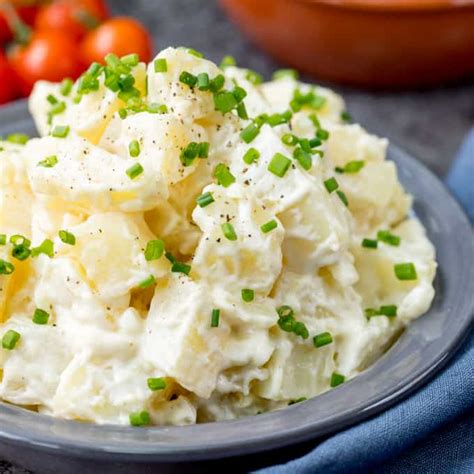 easy-creamy-potato-salad-nickys-kitchen-sanctuary image