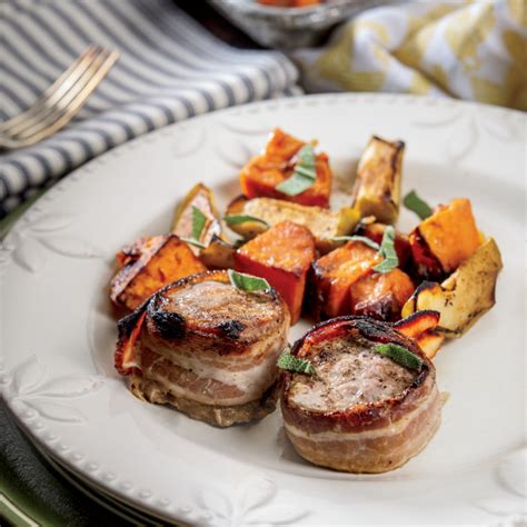 bacon-wrapped-pork-tenderloin-with-sweet-potatoes image