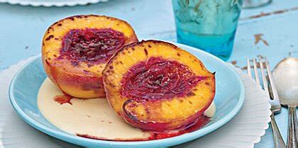 peach-brulee-with-honey-creme-anglaise image