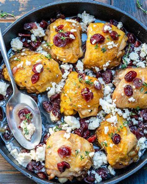 roasted-cranberry-chicken-skillet-recipe-healthy image