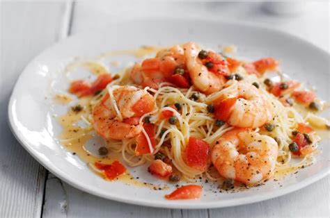 capellini-with-shrimp-capers-and-tomatoes image