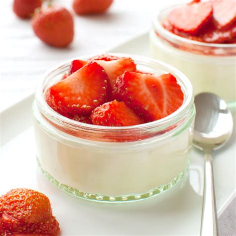 buttermilk-panna-cotta-with-macerated-strawberries image