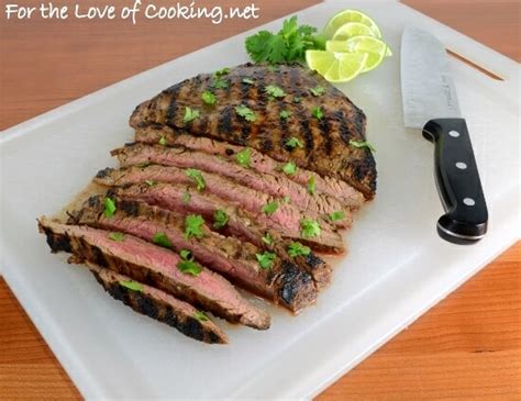 citrus-garlic-flank-steak-for-the-love-of-cooking image