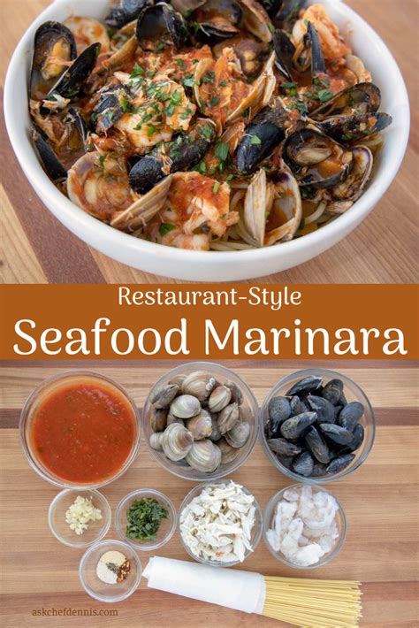 seafood-marinara-with-pasta-restaurant-style image