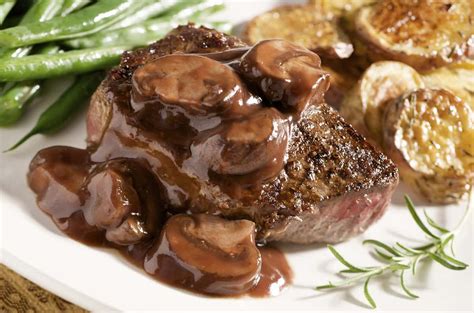 pan-seared-steak-with-red-wine-mushroom-sauce image