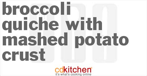 broccoli-quiche-with-mashed-potato-crust-cdkitchen image