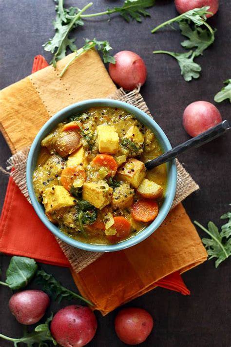 spicy-tofu-potato-coconut-curry-soup-i-love-vegan image