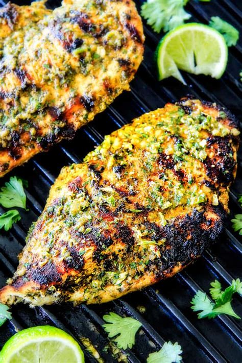 skillet-or-grilled-juicy-cilantro-lime-chicken-marinade image