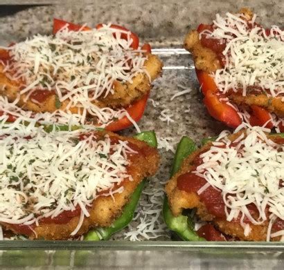 chicken-parm-stuffed-bell-peppers-tasty-kitchen image