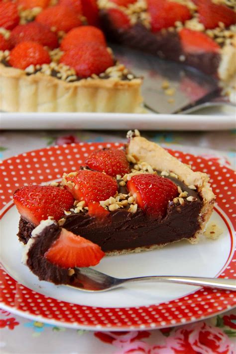 strawberry-hazelnut-chocolate-tart-janes-patisserie image