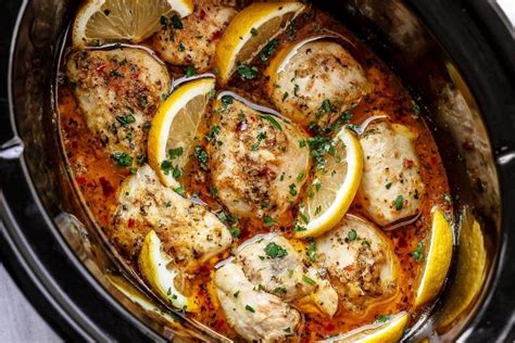 crock-pot-lemon-garlic-butter-chicken-thighs image