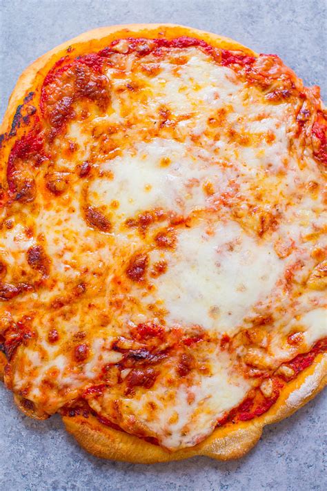 three-cheese-pizza-recipe-quick-easy-averie-cooks image
