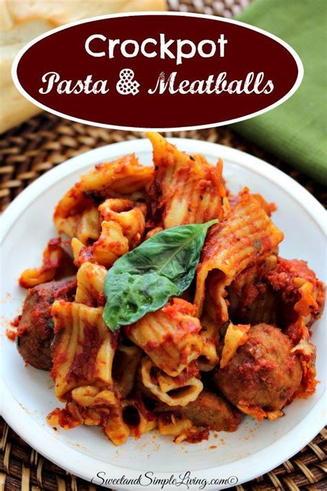 crockpot-pasta-and-meatballs-sweet-and-simple-living image