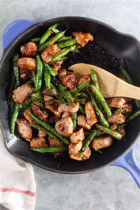 honey-ginger-pork-stir-fry-with-green-beans-healthy image
