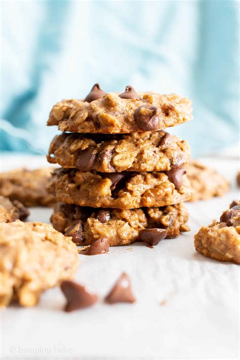 easy-healthy-oatmeal-chocolate-chip-cookies image