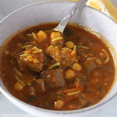harira-moroccan-lentil-and-chickpea-soup-amiras image