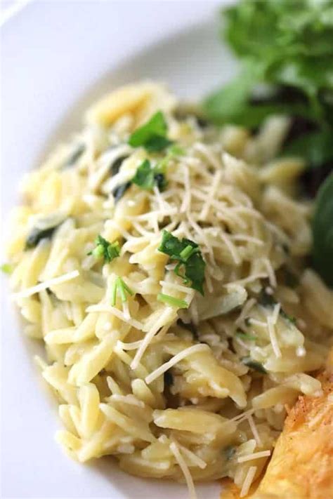 garlic-parmesan-orzo-recipe-the-carefree-kitchen image