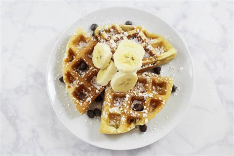 banana-chocolate-chip-waffles-savvy-in-the-kitchen image