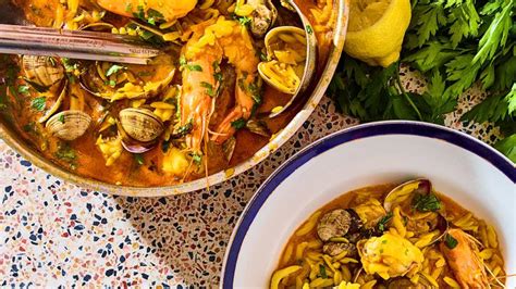 seafood-stew-with-orzo-a-ravinder-bhogal image