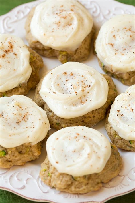 zucchini-cookies-with-cream-cheese-frosting-cooking image