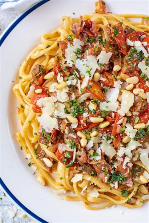 roasted-tomato-and-basil-pasta-with-parma-ham image