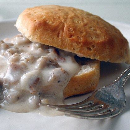 biscuits-and-vegetarian-sausage-gravy-recipe-myrecipes image