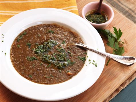 easy-lentil-soup-with-lemon-zest-garlic-and-parsley image