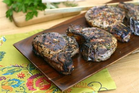 herb-marinated-pork-chops-recipe-grilled-pork-chops image