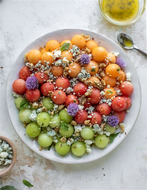 savory-melon-ball-salad-with-lemon-vinaigrette-how image