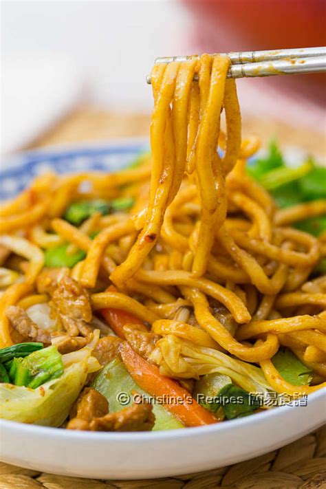 spicy-pork-ramen-noodle-stir-fry-christines image