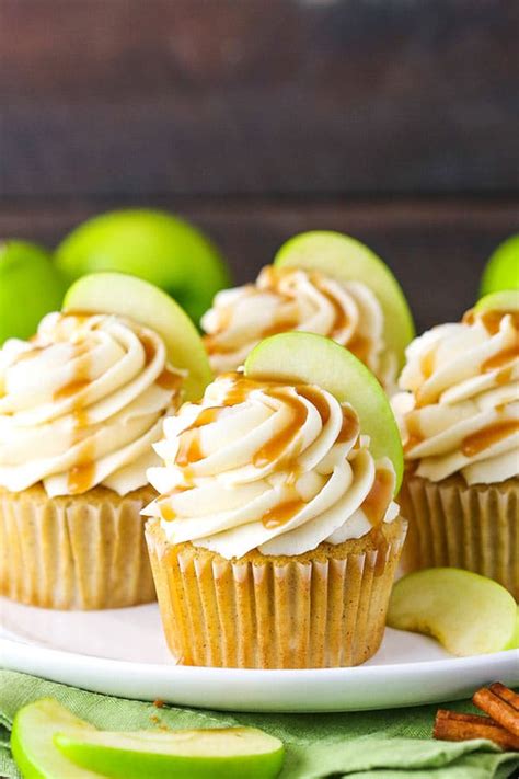 caramel-apple-cupcakes-with-homemade-caramel-sauce image