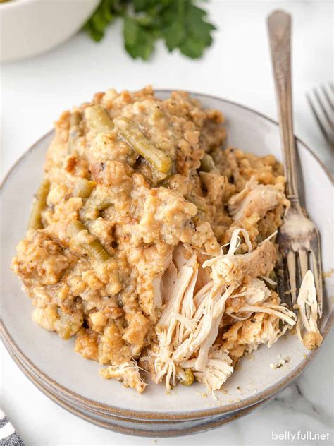 easy-crockpot-chicken-and-stuffing-belly-full image