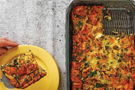 overnight-spinach-and-cheese-strata-eat-well image