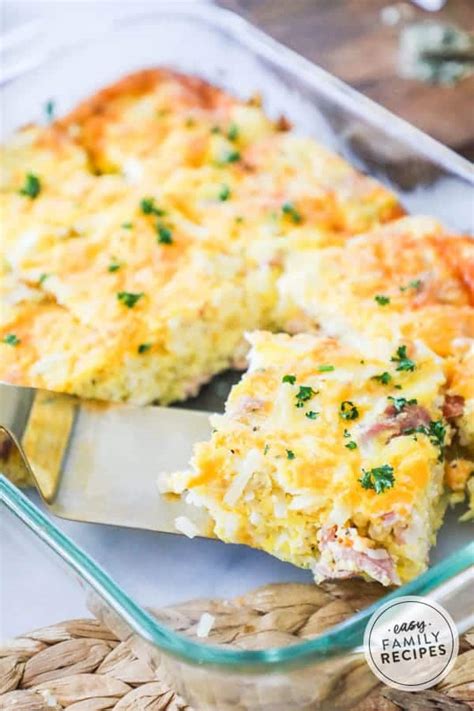 ham-and-cheese-breakfast-casserole-easy-family image