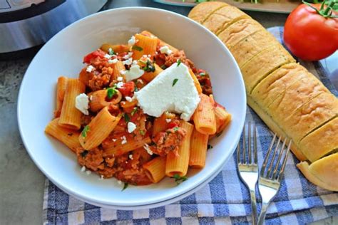 instant-pot-sausage-rigatoni-with-goat-cheese image