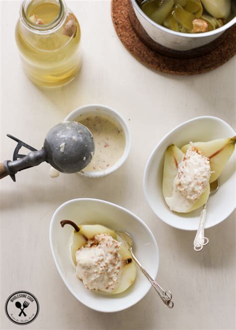 lemongrass-and-ginger-tea-poached-pears-with-cheats image