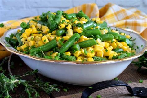 herb-buttered-corn-and-green-beans-lord-byrons-kitchen image