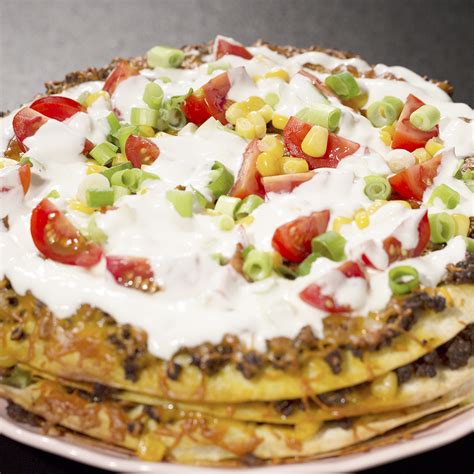 beef-and-cheddar-tortilla-stack-so-delicious image
